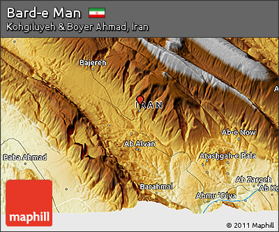 Physical 3D Map of Bard-e Man