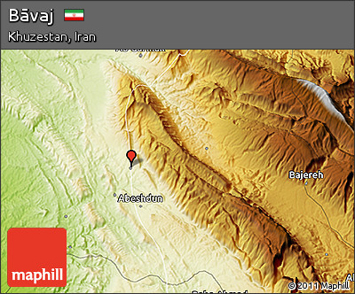 Physical 3D Map of Bāvaj