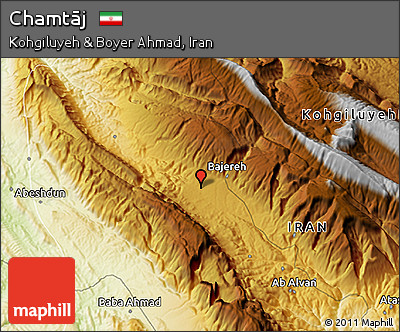 Physical 3D Map of Chamtāj