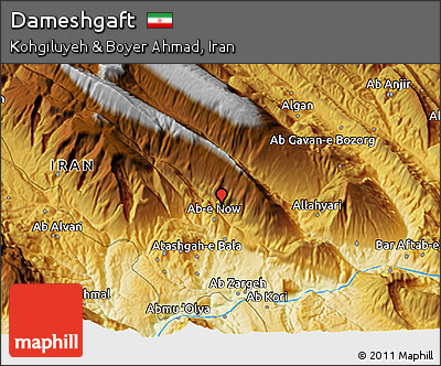 Physical 3D Map of Dameshgaft