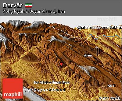 Physical 3D Map of Darvār