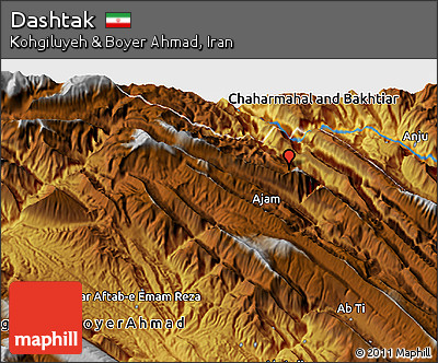 Physical 3D Map of Dashtak