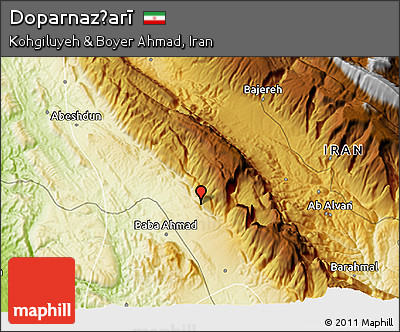 Physical 3D Map of Doparnaz̧arī