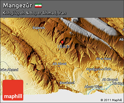 Physical 3D Map of Mangezūr