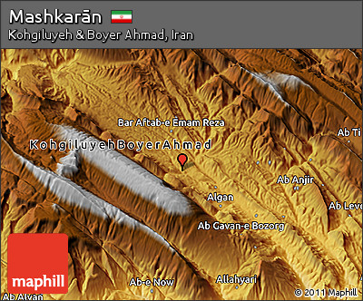 Physical 3D Map of Mashkarān