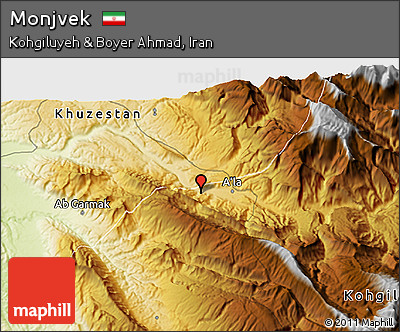 Physical 3D Map of Monjvek