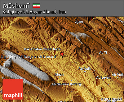 Physical 3D Map of Mūshemī