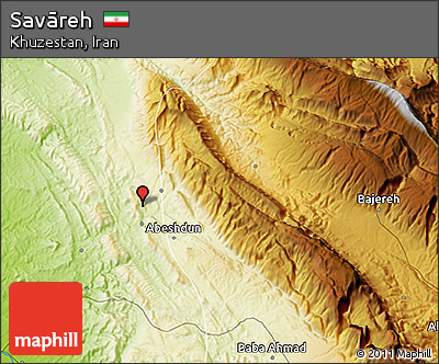 Physical 3D Map of Savāreh