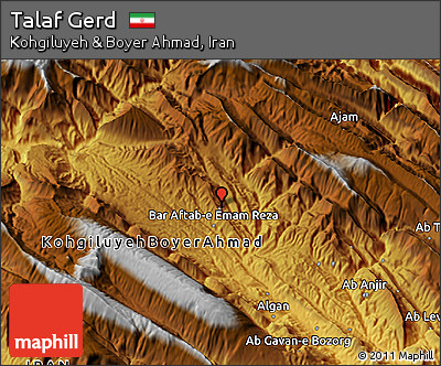 Physical 3D Map of Talaf Gerd