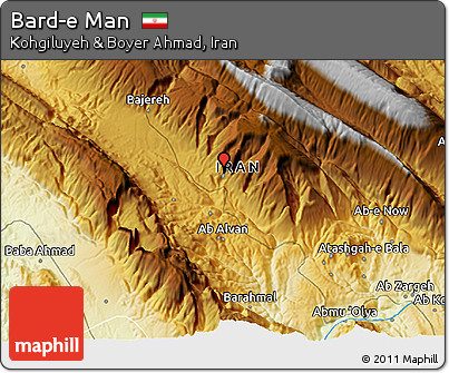 Physical 3D Map of Bard-e Man