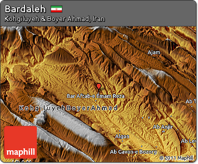 Physical 3D Map of Bardaleh