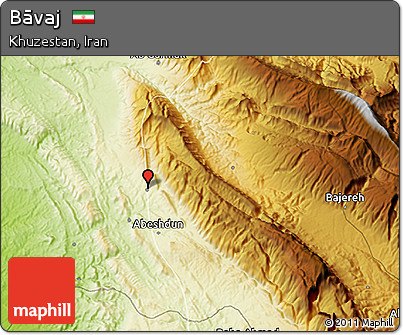 Physical 3D Map of Bāvaj