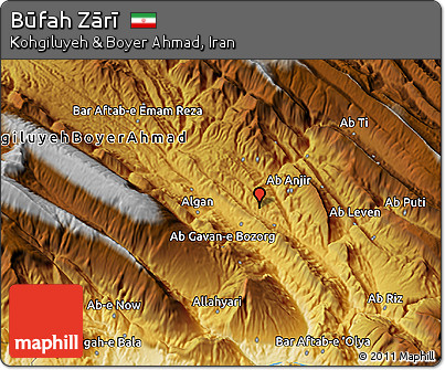 Physical 3D Map of Būfah Zārī