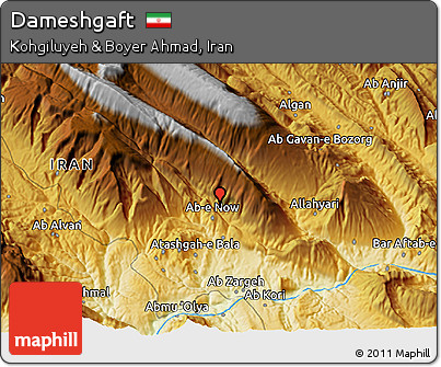 Physical 3D Map of Dameshgaft
