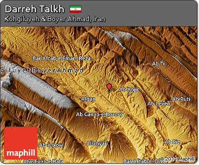 Physical 3D Map of Darreh Talkh