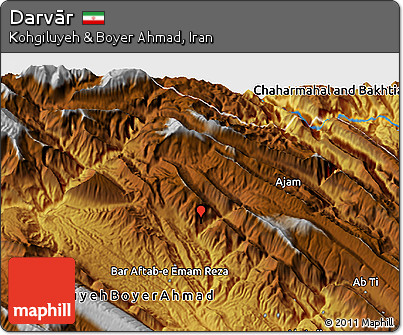 Physical 3D Map of Darvār
