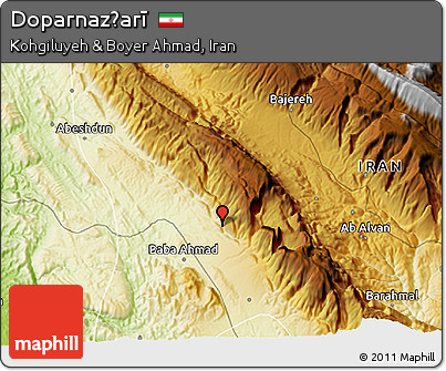 Physical 3D Map of Doparnaz̧arī