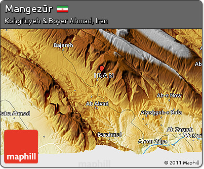 Physical 3D Map of Mangezūr