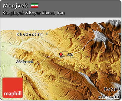 Physical 3D Map of Monjvek