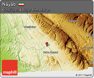 Physical 3D Map of Nāyāb