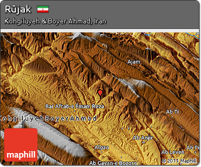 Physical 3D Map of Rūjak