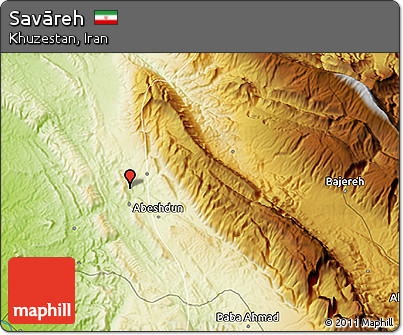 Physical 3D Map of Savāreh
