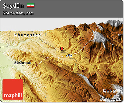 Physical 3D Map of Şeydūn