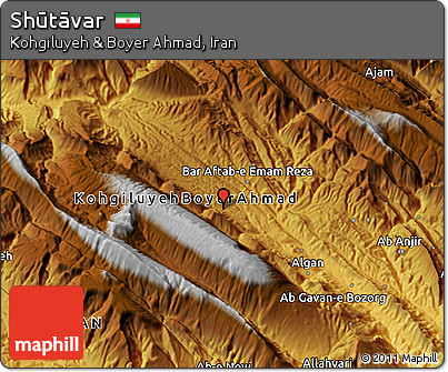Physical 3D Map of Shūtāvar