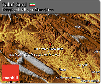 Physical 3D Map of Talaf Gerd