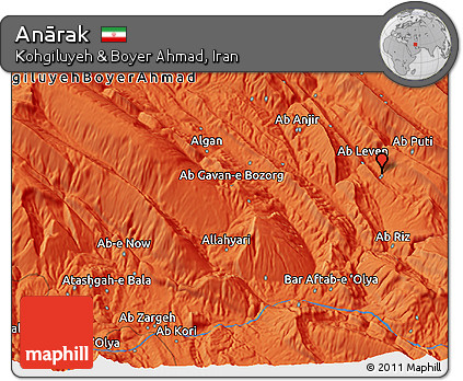 Political 3D Map of Anārak