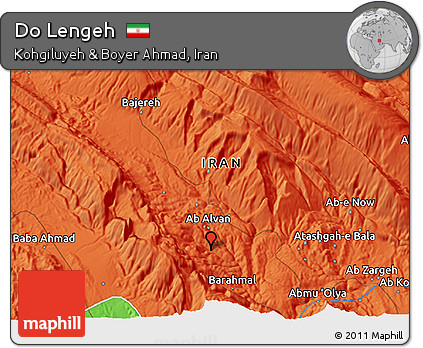 Political 3D Map of Do Lengeh