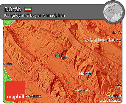Political 3D Map of Dūrāb