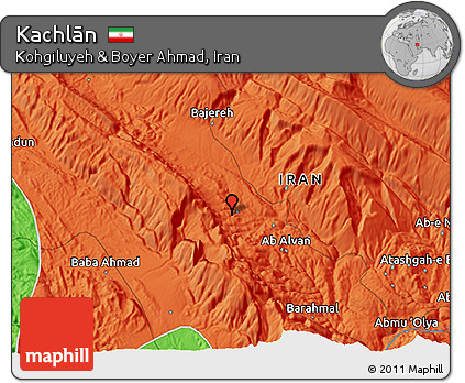 Political 3D Map of Kachlān