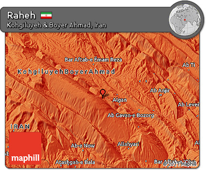 Political 3D Map of Raheh