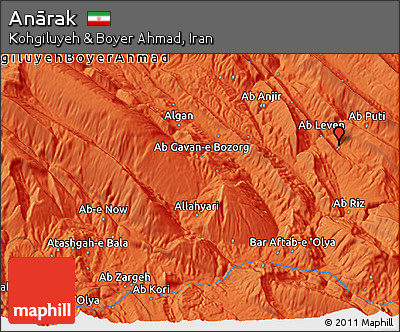 Political 3D Map of Anārak