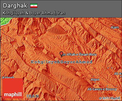 Political 3D Map of Darghak