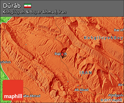 Political 3D Map of Dūrāb