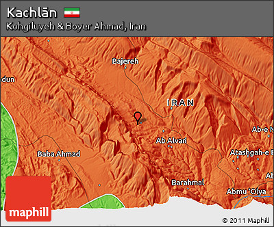 Political 3D Map of Kachlān