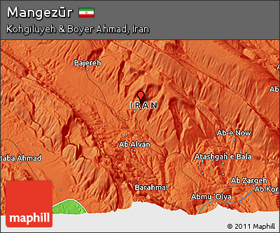 Political 3D Map of Mangezūr
