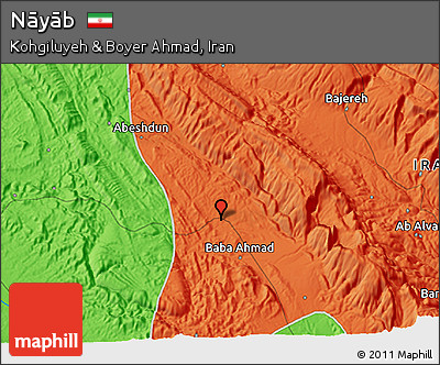 Political 3D Map of Nāyāb