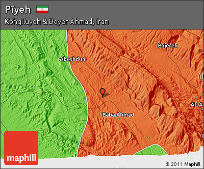 Political 3D Map of Pīyeh