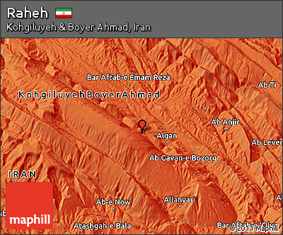 Political 3D Map of Raheh