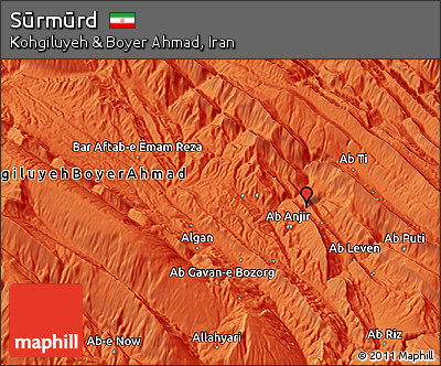 Political 3D Map of Sūrmūrd