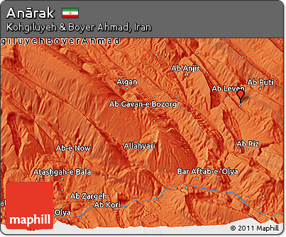 Political 3D Map of Anārak