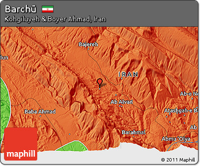 Political 3D Map of Barchū