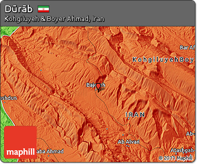Political 3D Map of Dūrāb