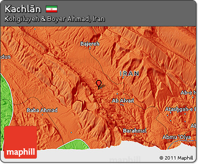 Political 3D Map of Kachlān