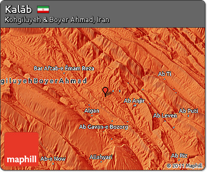 Political 3D Map of Kalāb