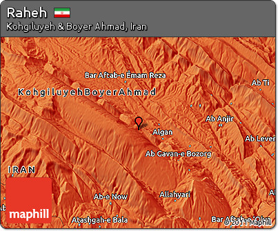 Political 3D Map of Raheh