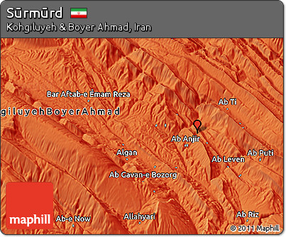 Political 3D Map of Sūrmūrd